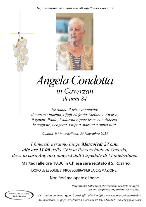 Angela Condotta | Onoranze Funebri B&B